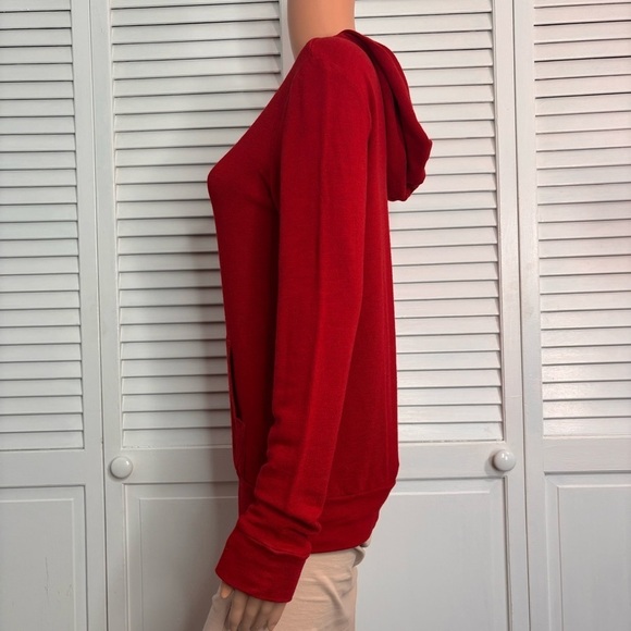 MONROW Red Supersoft Pullover Hoody Size Small - Picture 4 of 8